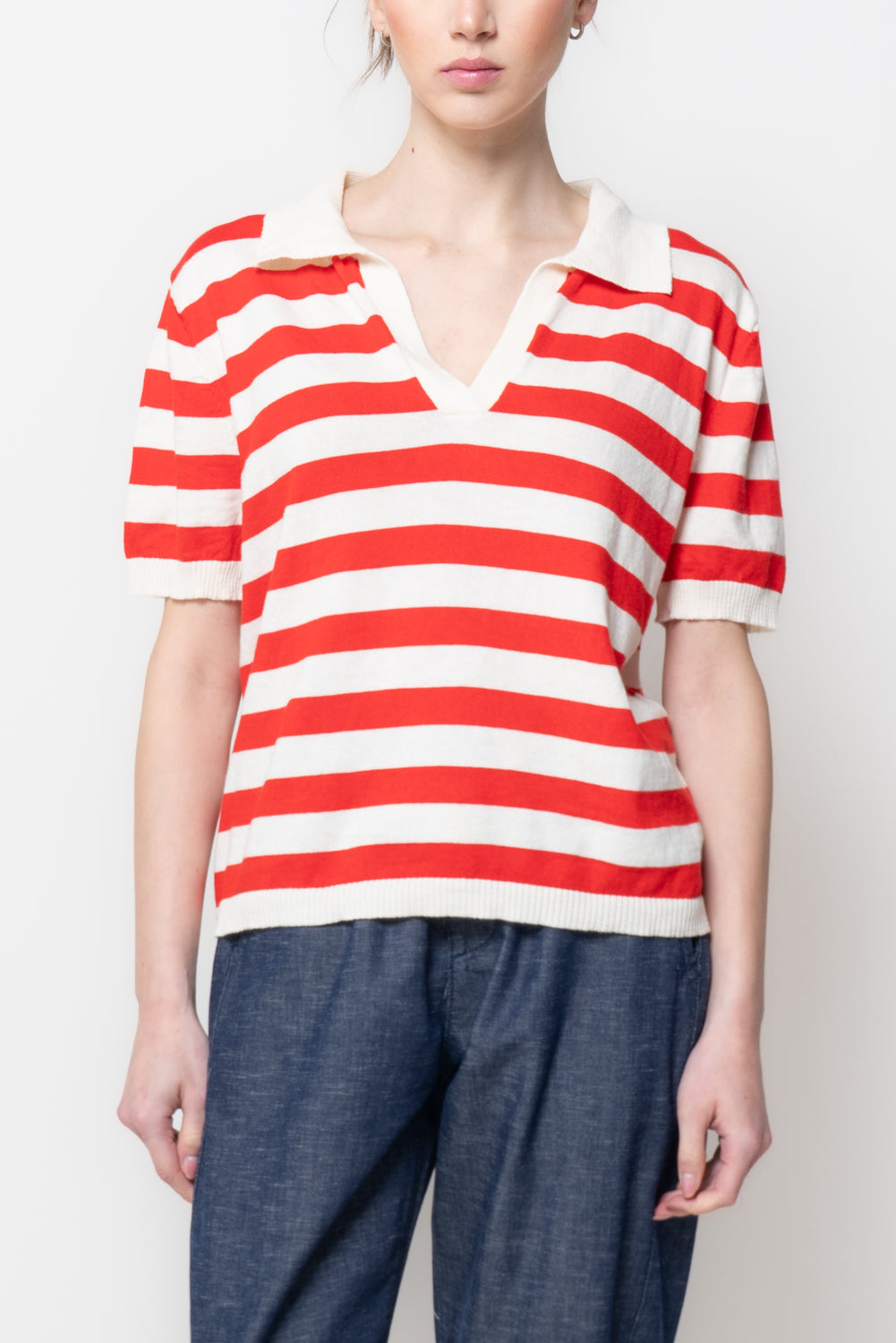 Polo in Maglia a Righe