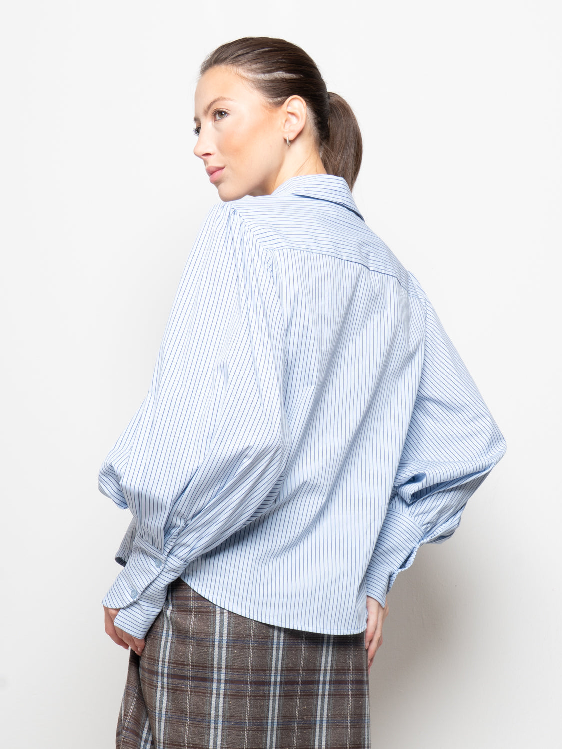 Camicia a righe maniche lunghe