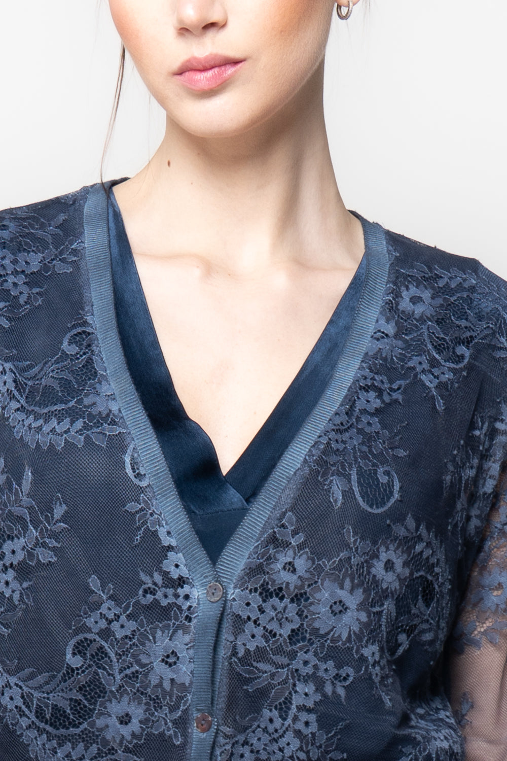 Cardigan in pizzo