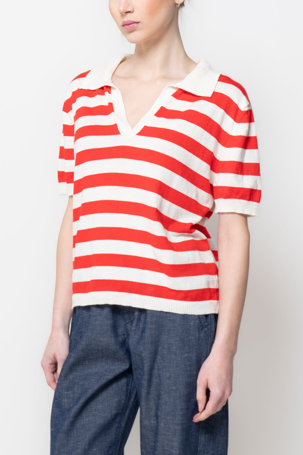 Polo in Maglia a Righe
