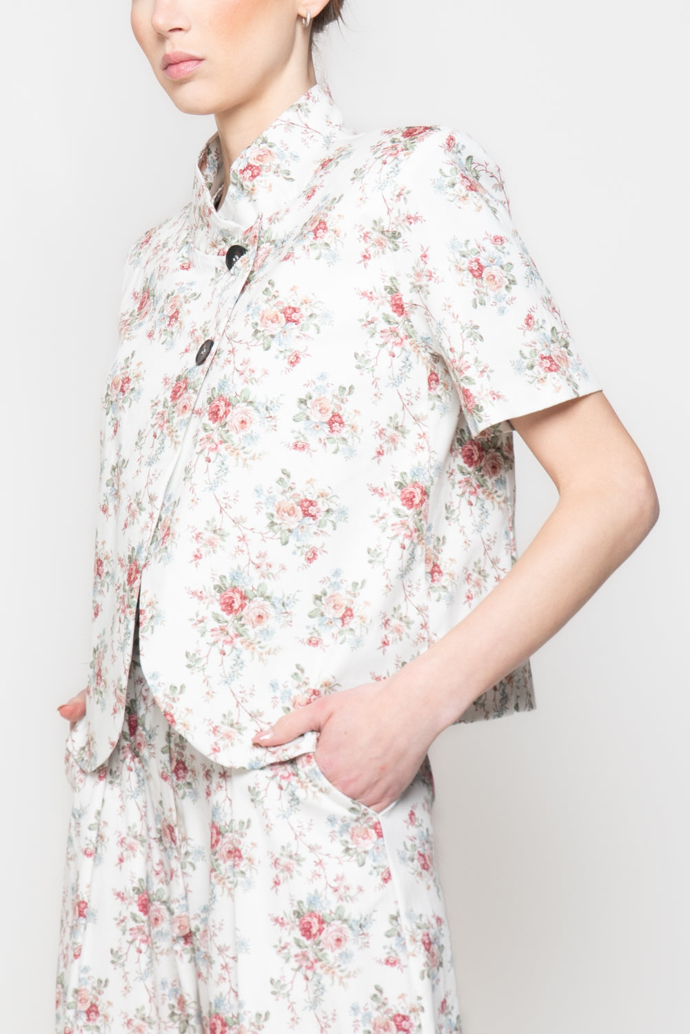 Giacca Cropped a fiori