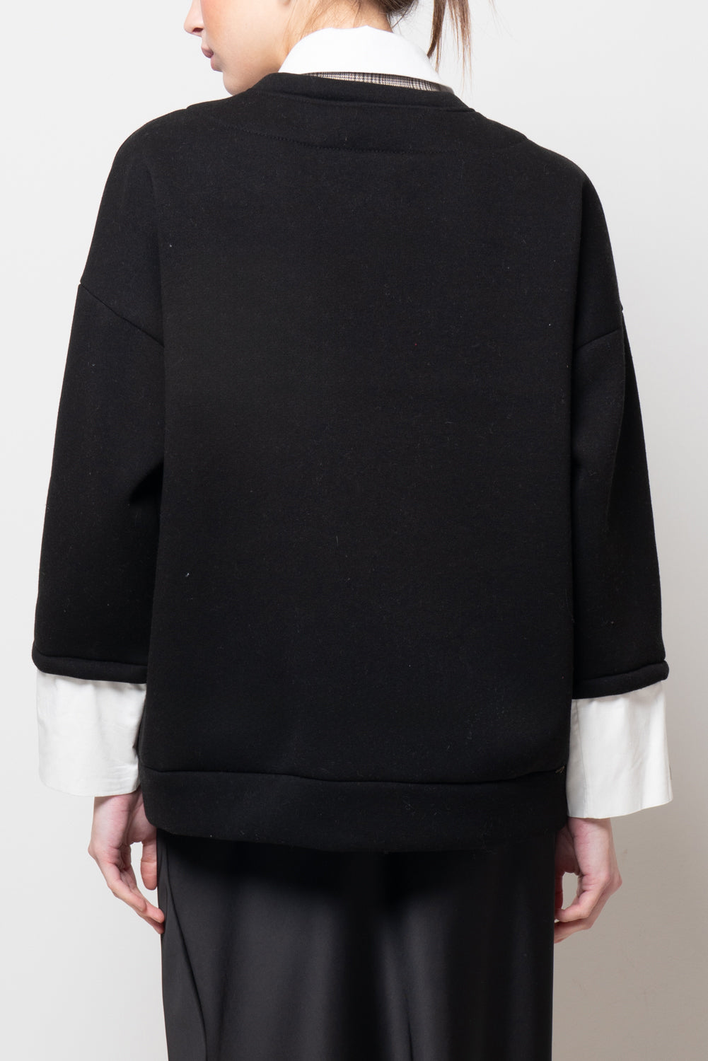 Felpa doppio tessuto con cravatta