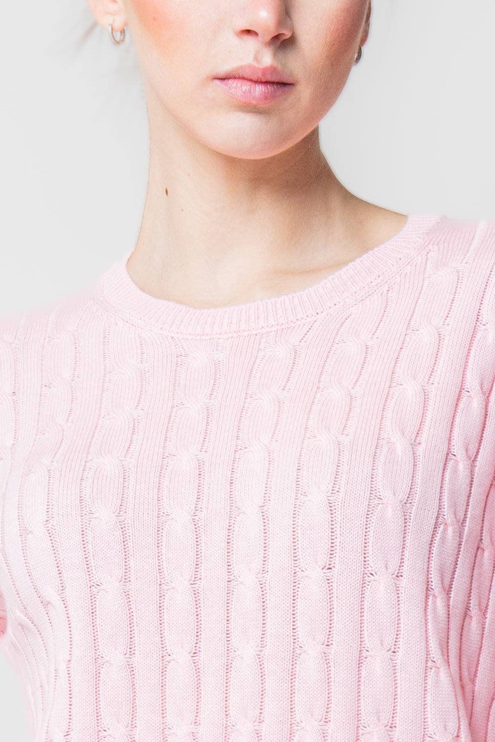 Maglia a Trecce in Cotone Leggero