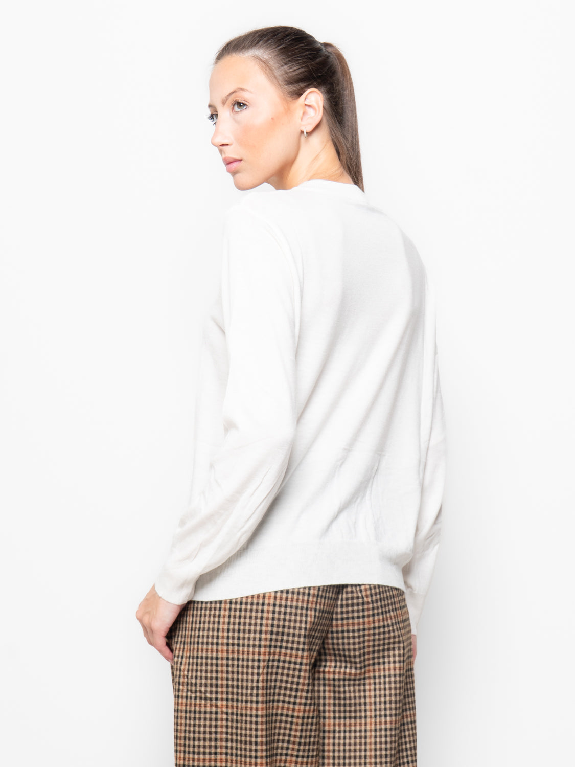 Maglione girocollo in misto cashmire