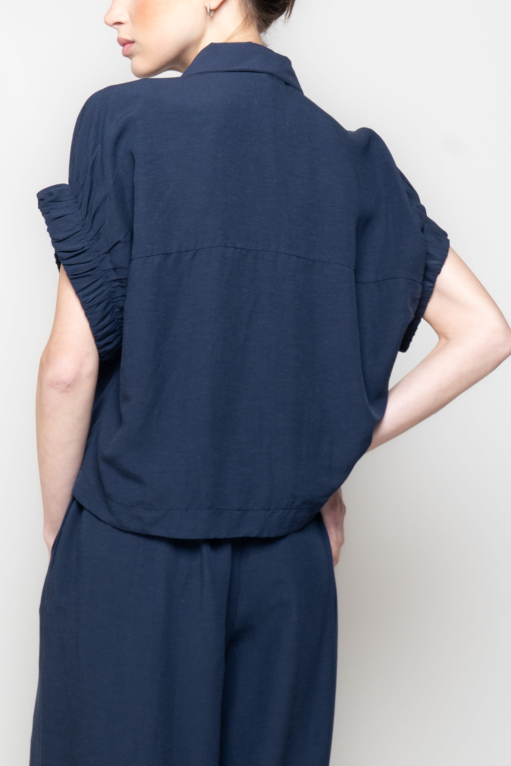 Camicia con Maniche Arricciate