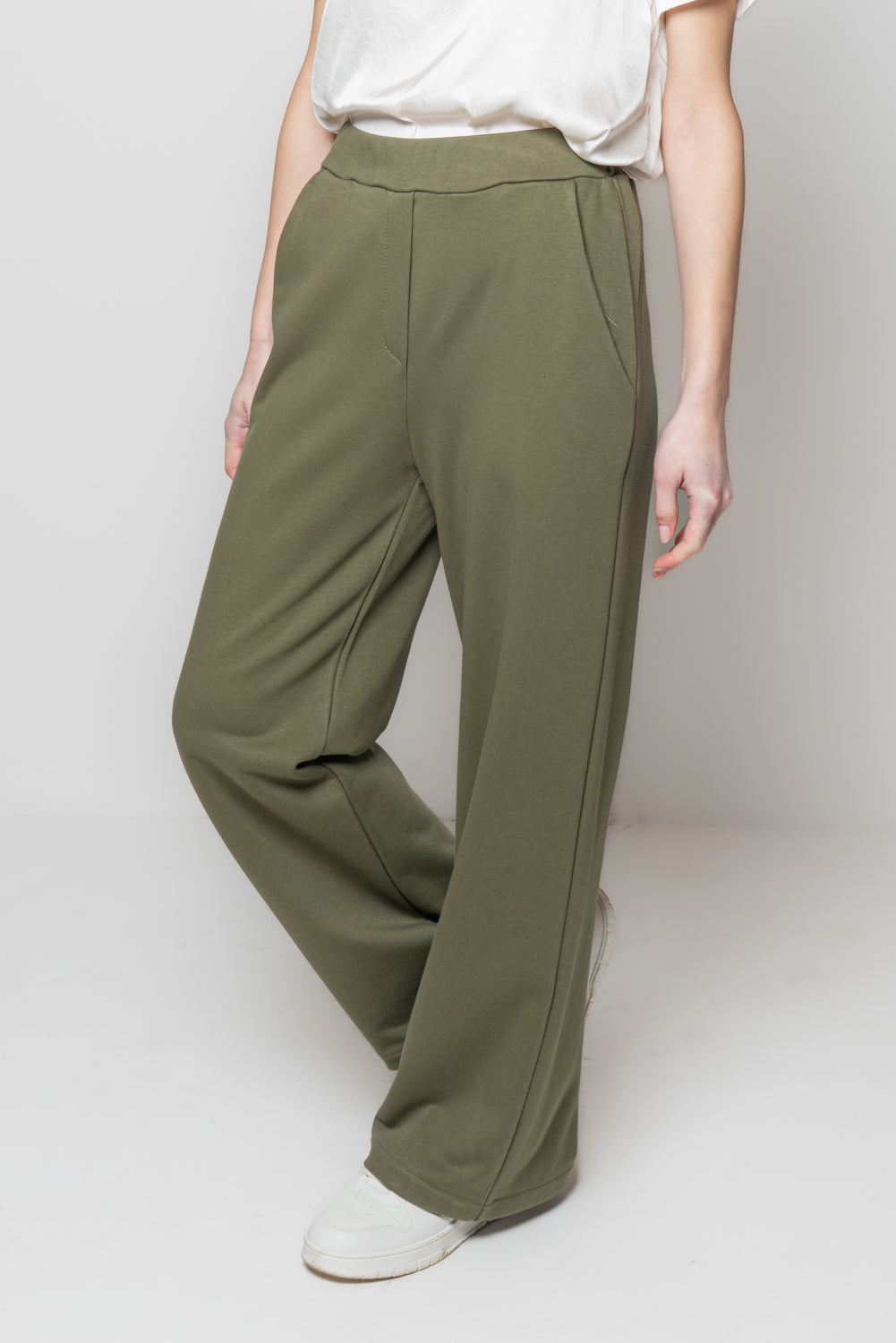 Pantaloni palazzo in felpa