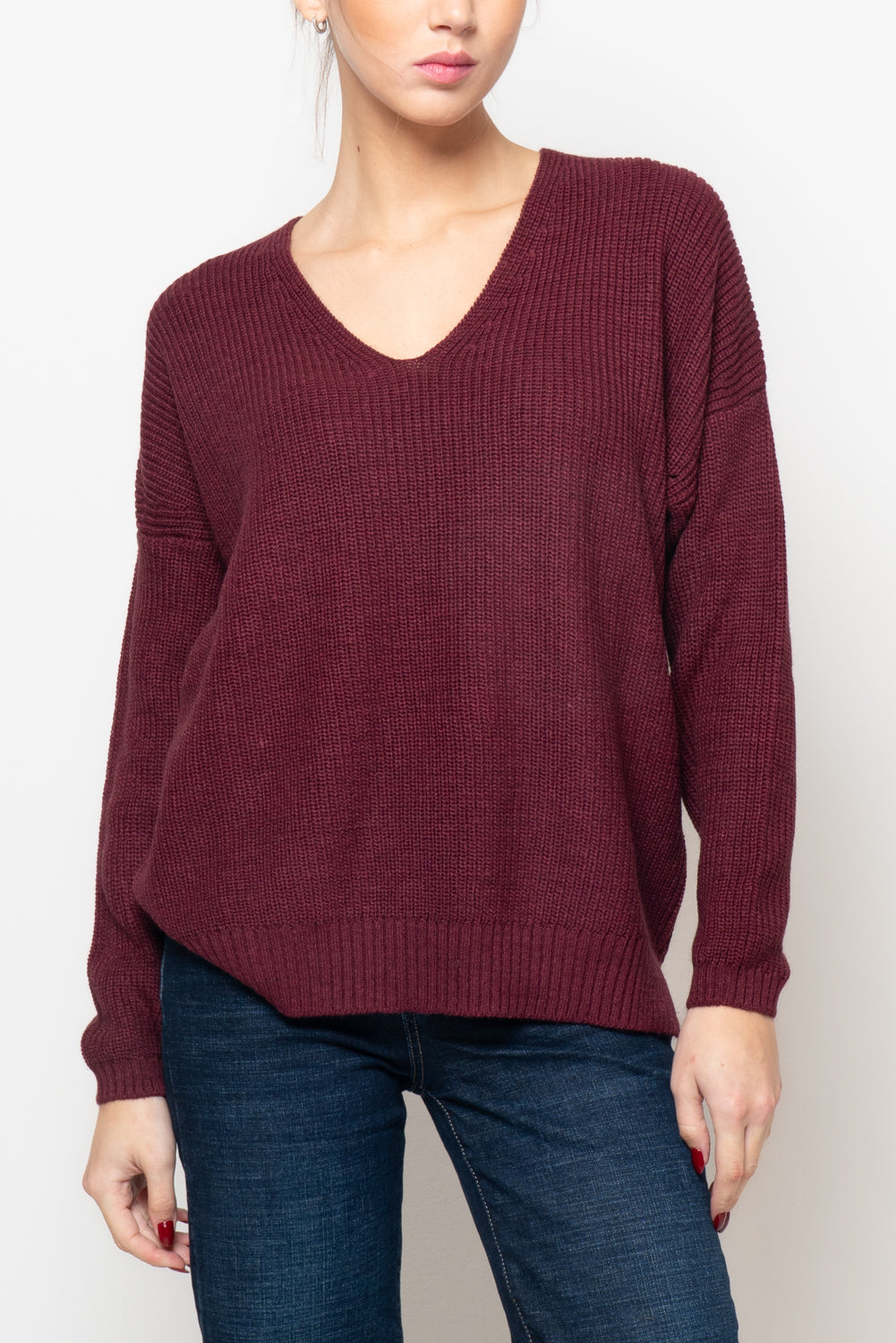 Maglia inglese scollo a V