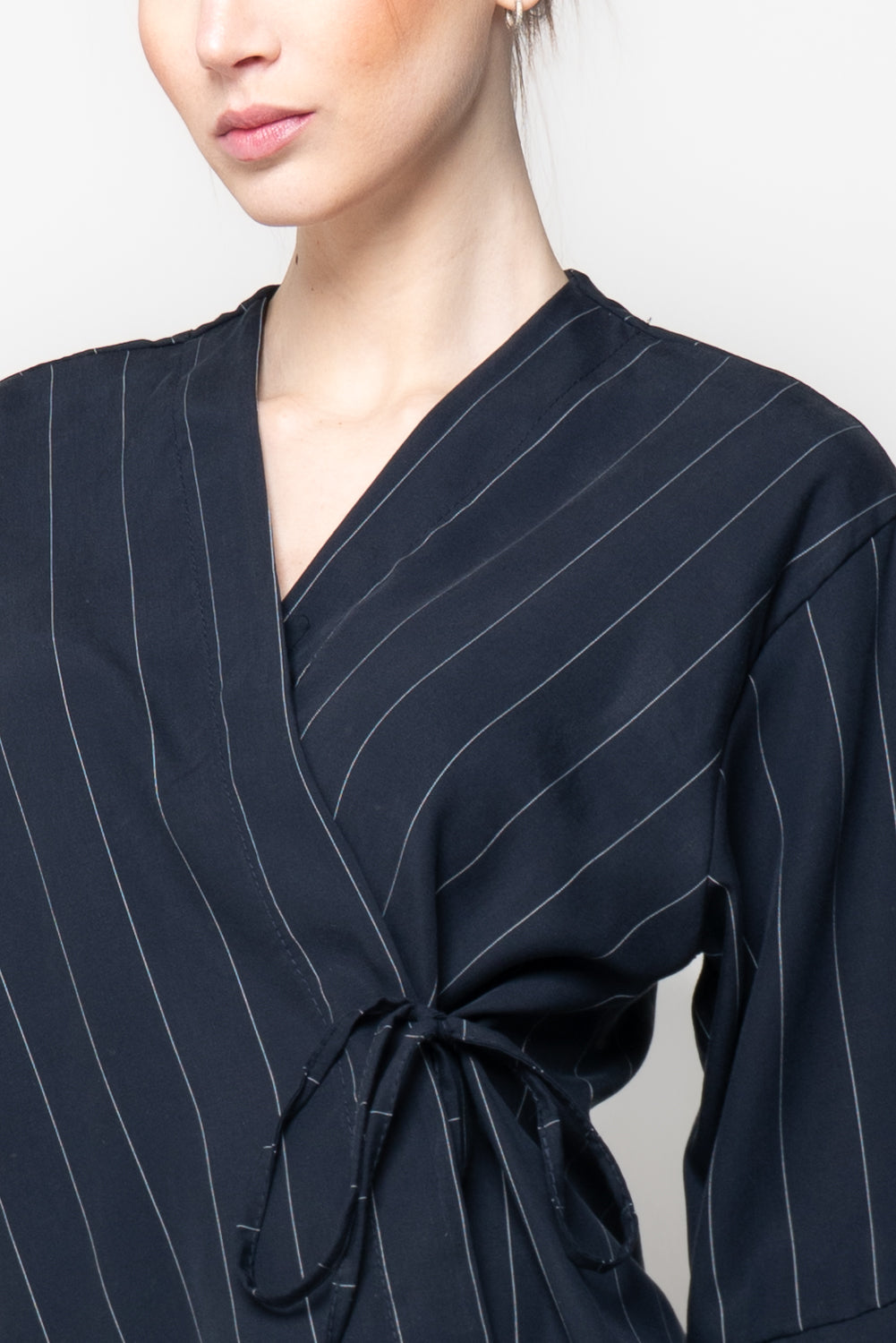 Blusa a Portafoglio Gessata