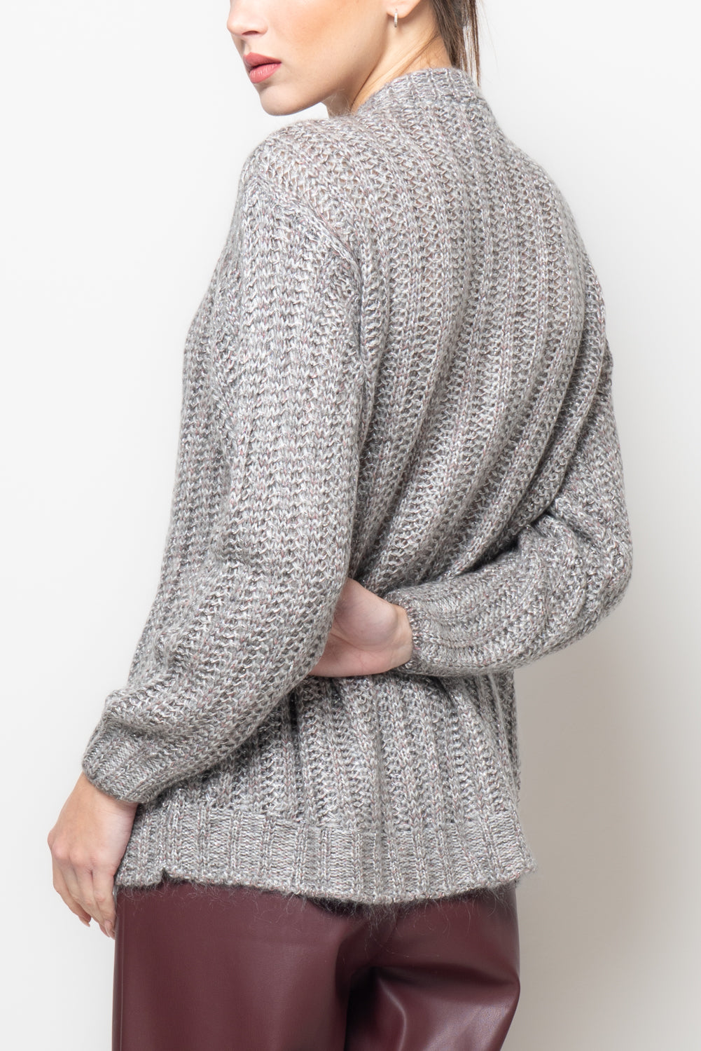 Cardigan misto mohair melange