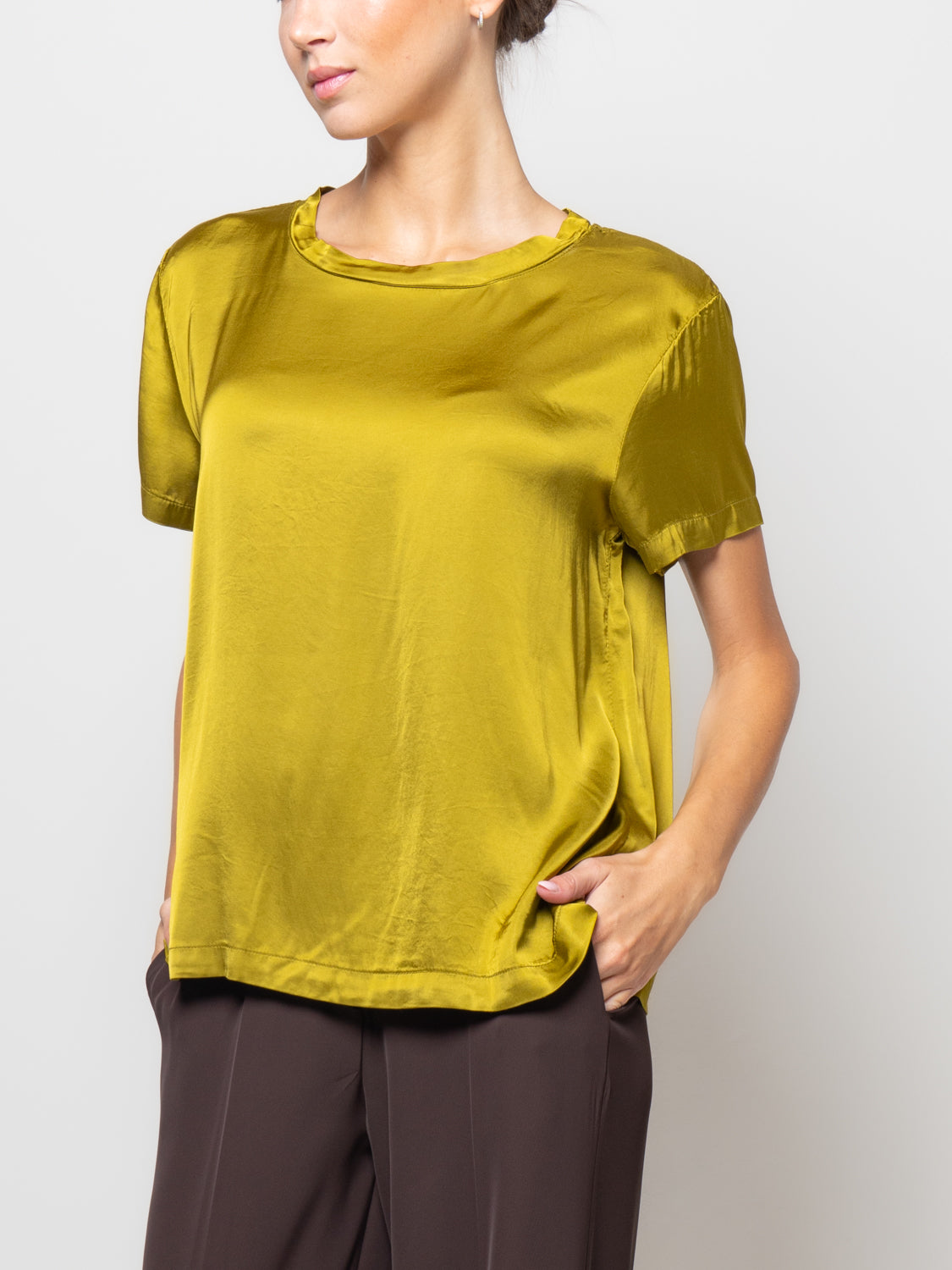 T shirt in satin