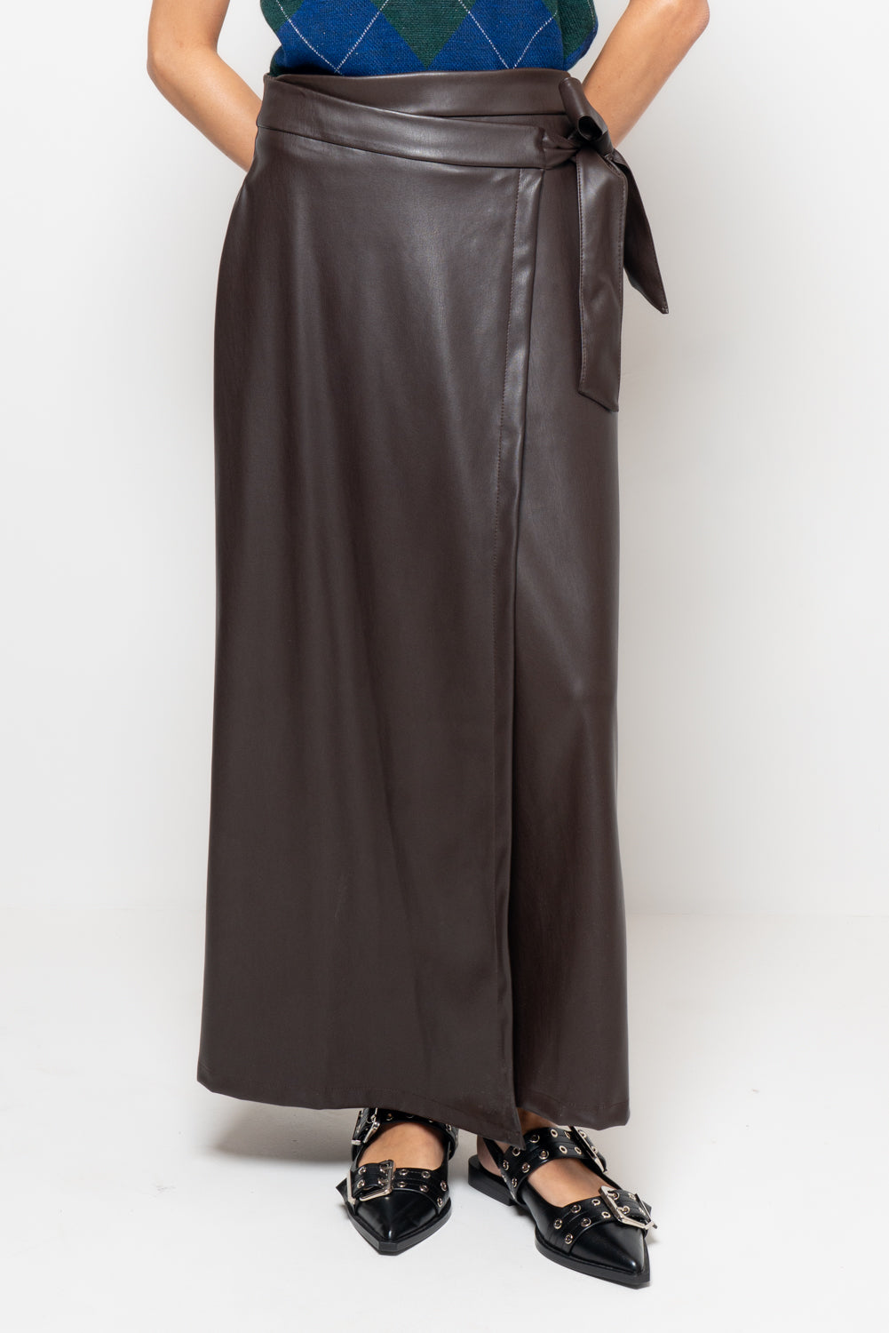 Gonna a portafoglio in similpelle