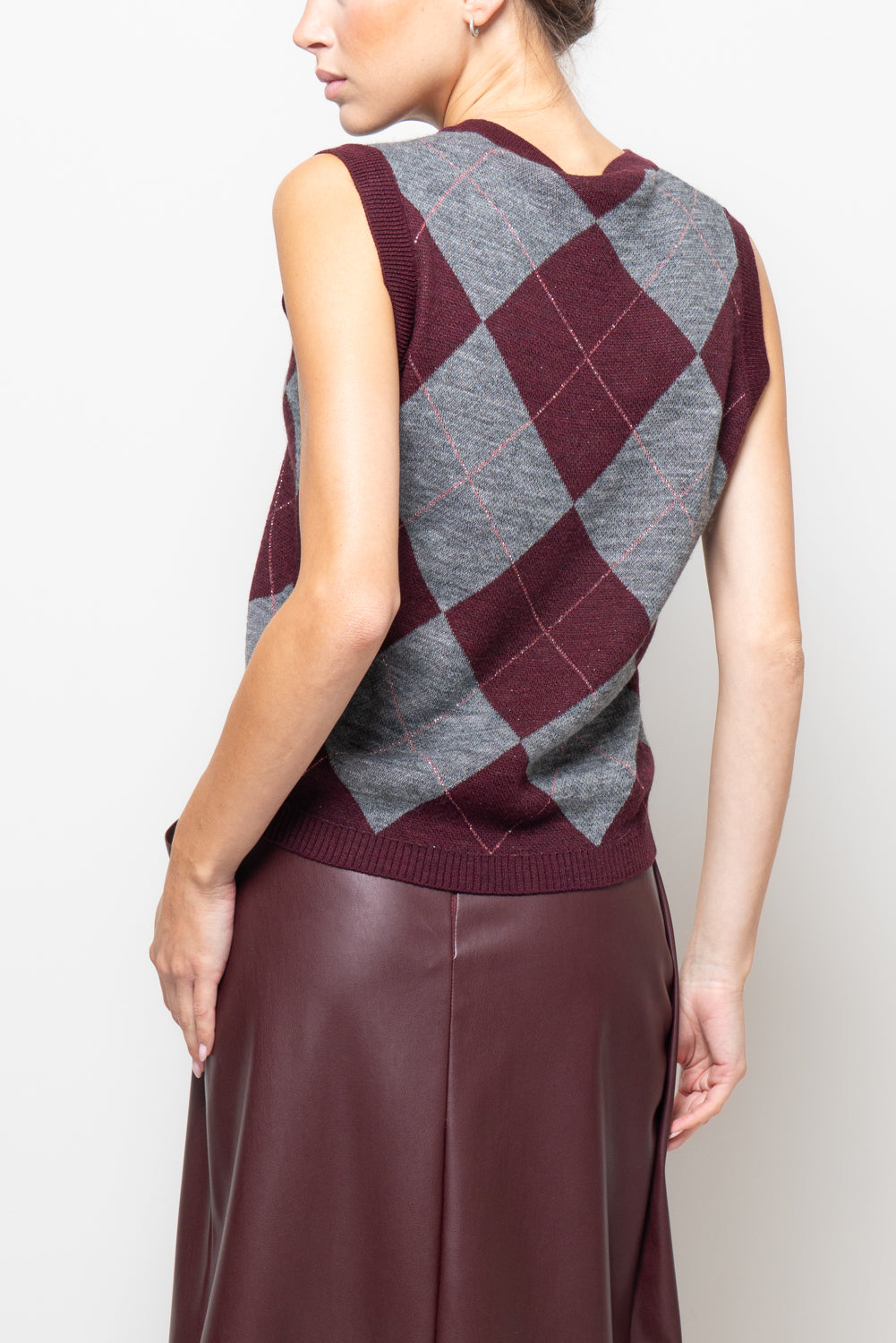 Gilet a rombi a corpetto