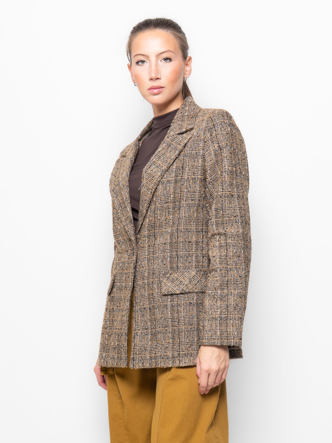 Blazer in tweed spigato