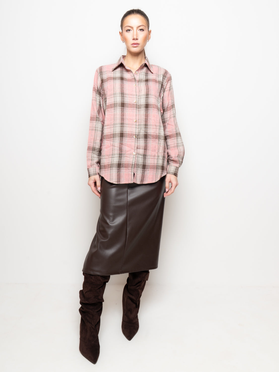 Camicia a quadri flanellata