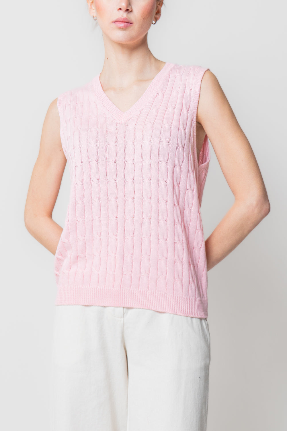 Gilet in Maglia a Trecce