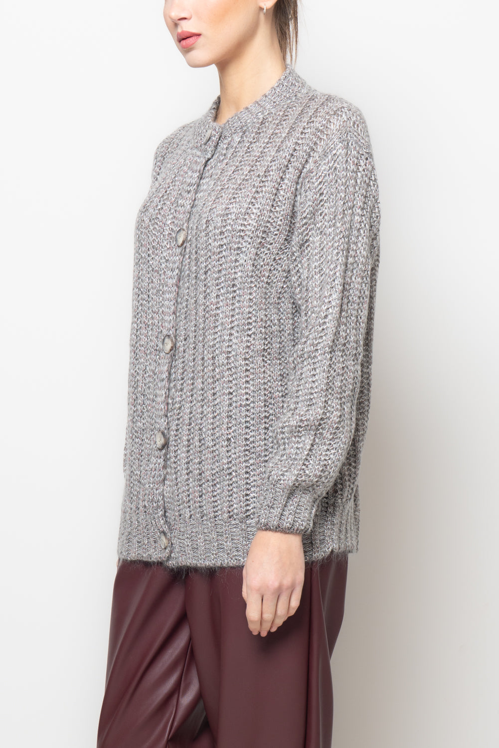 Cardigan misto mohair melange
