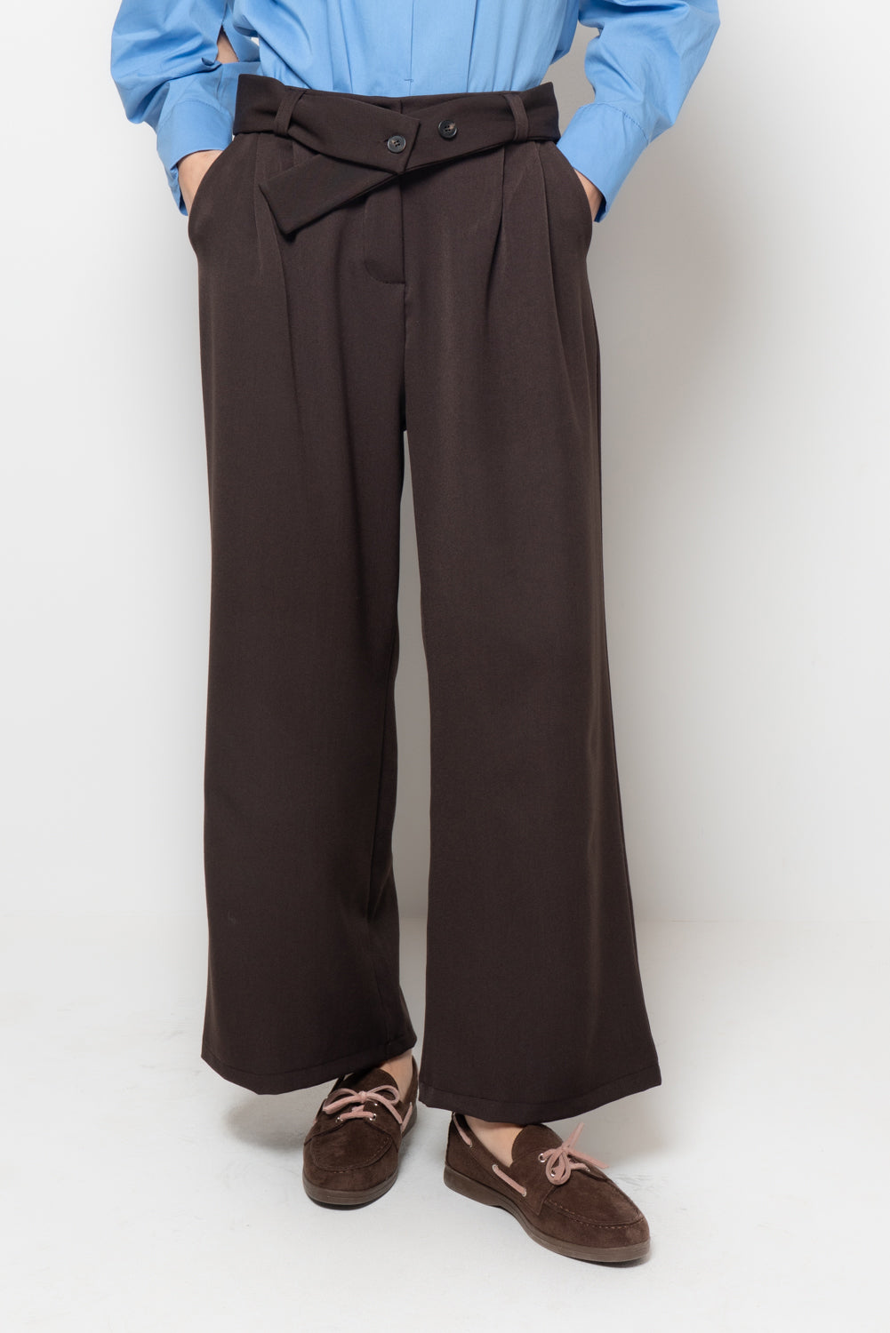 Pantaloni palazzo con fusciacca