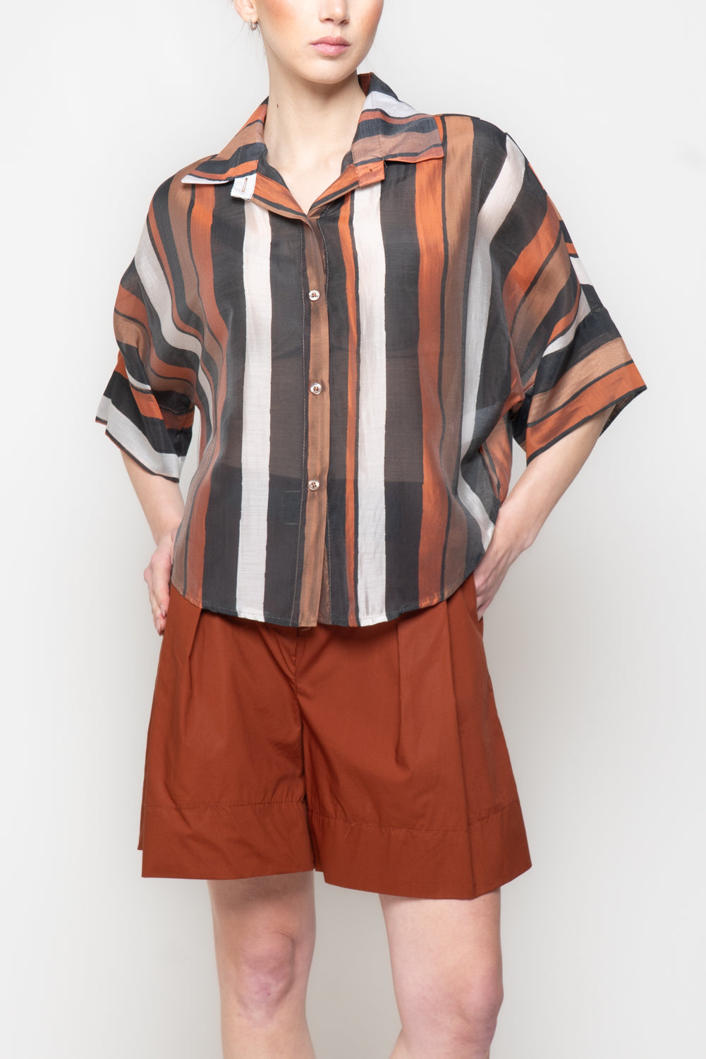 Camicia a Righe Multicolor
