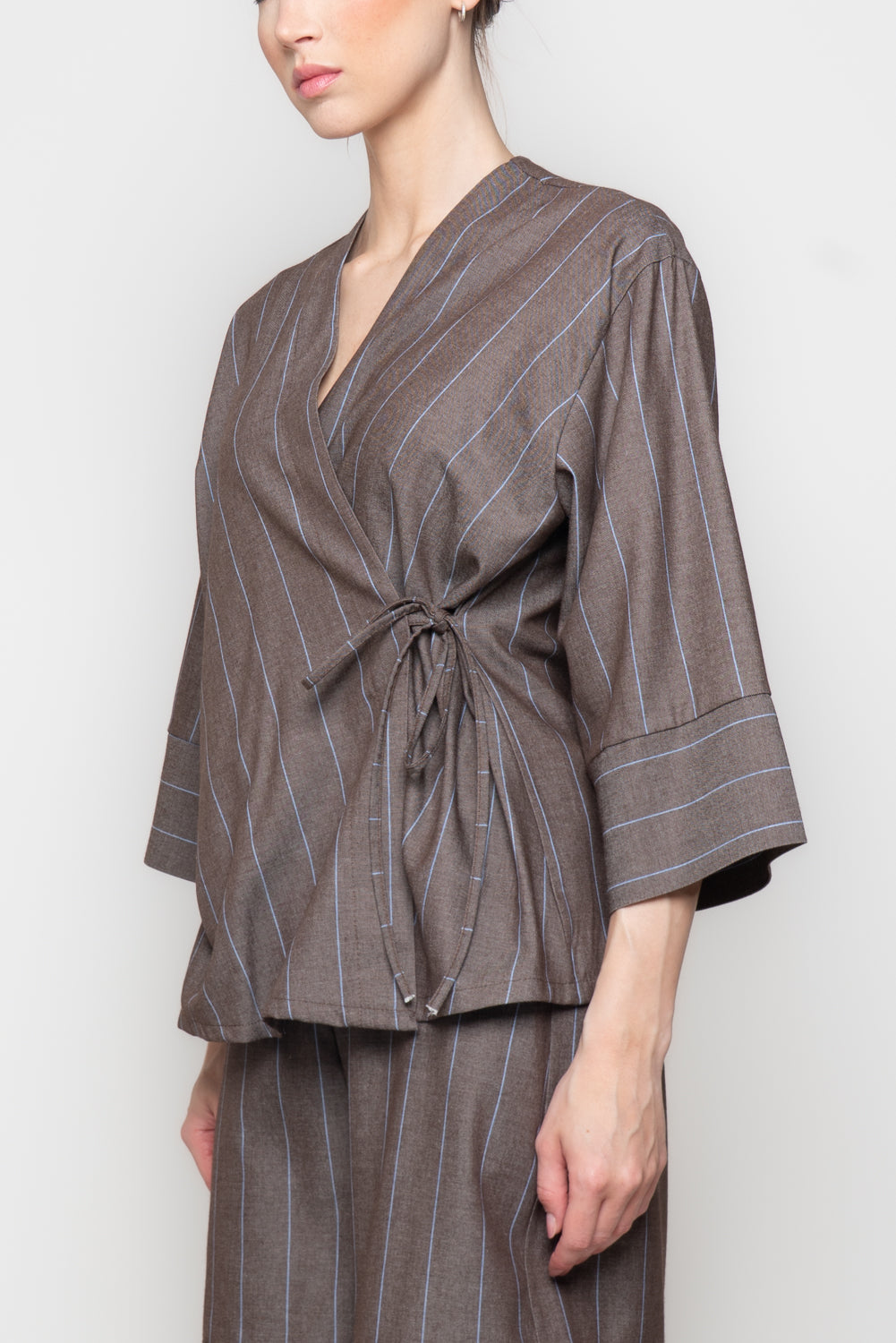 Blusa a Portafoglio Gessata