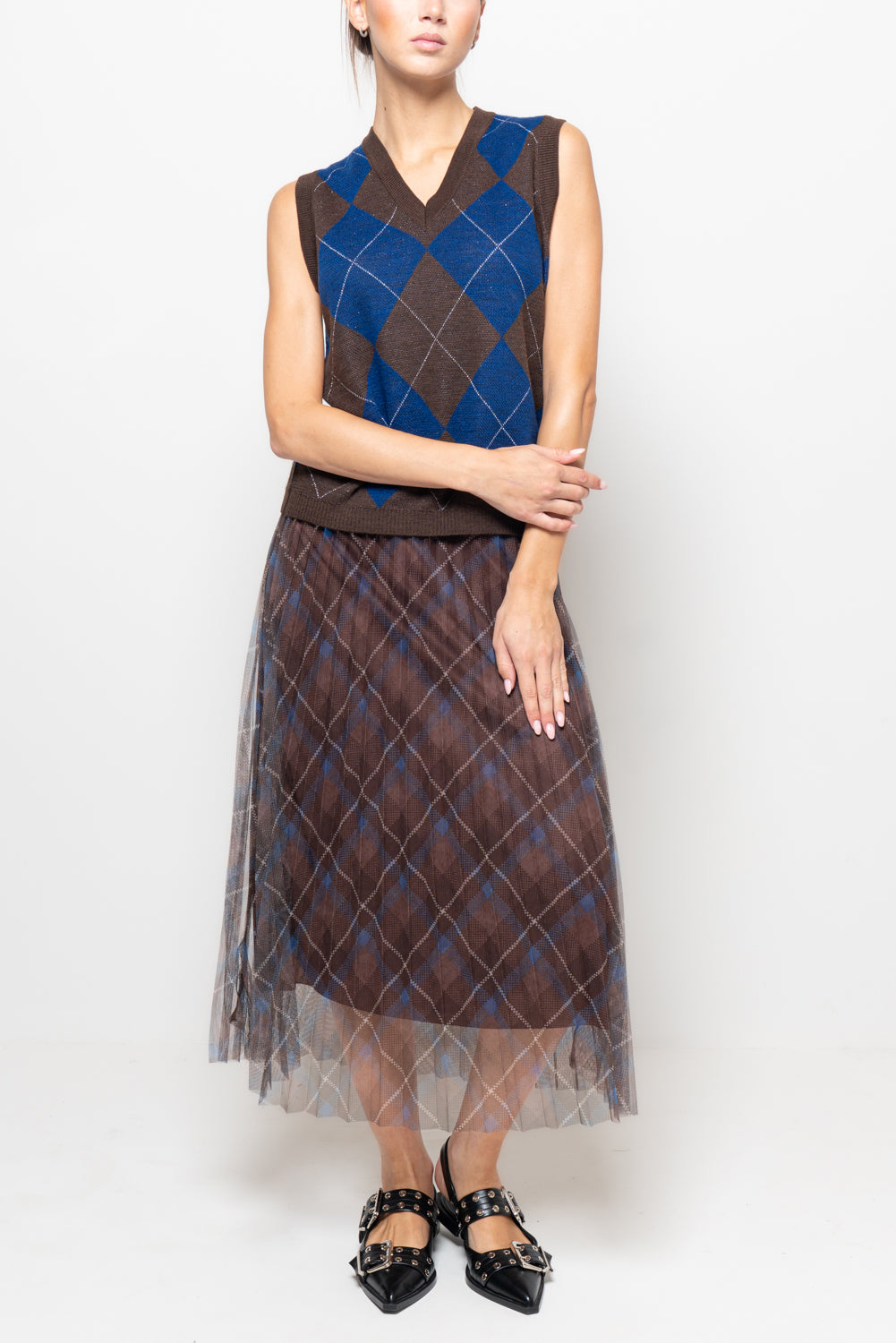 Gilet a rombi a corpetto