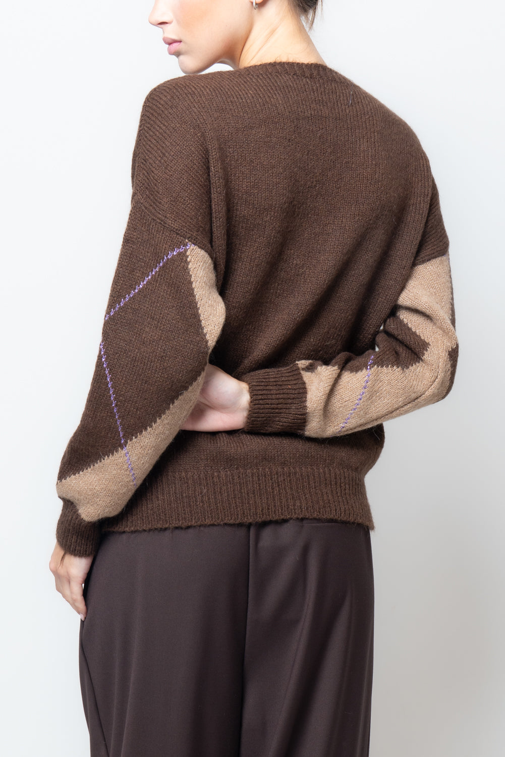 Maglia con motivo a rombo