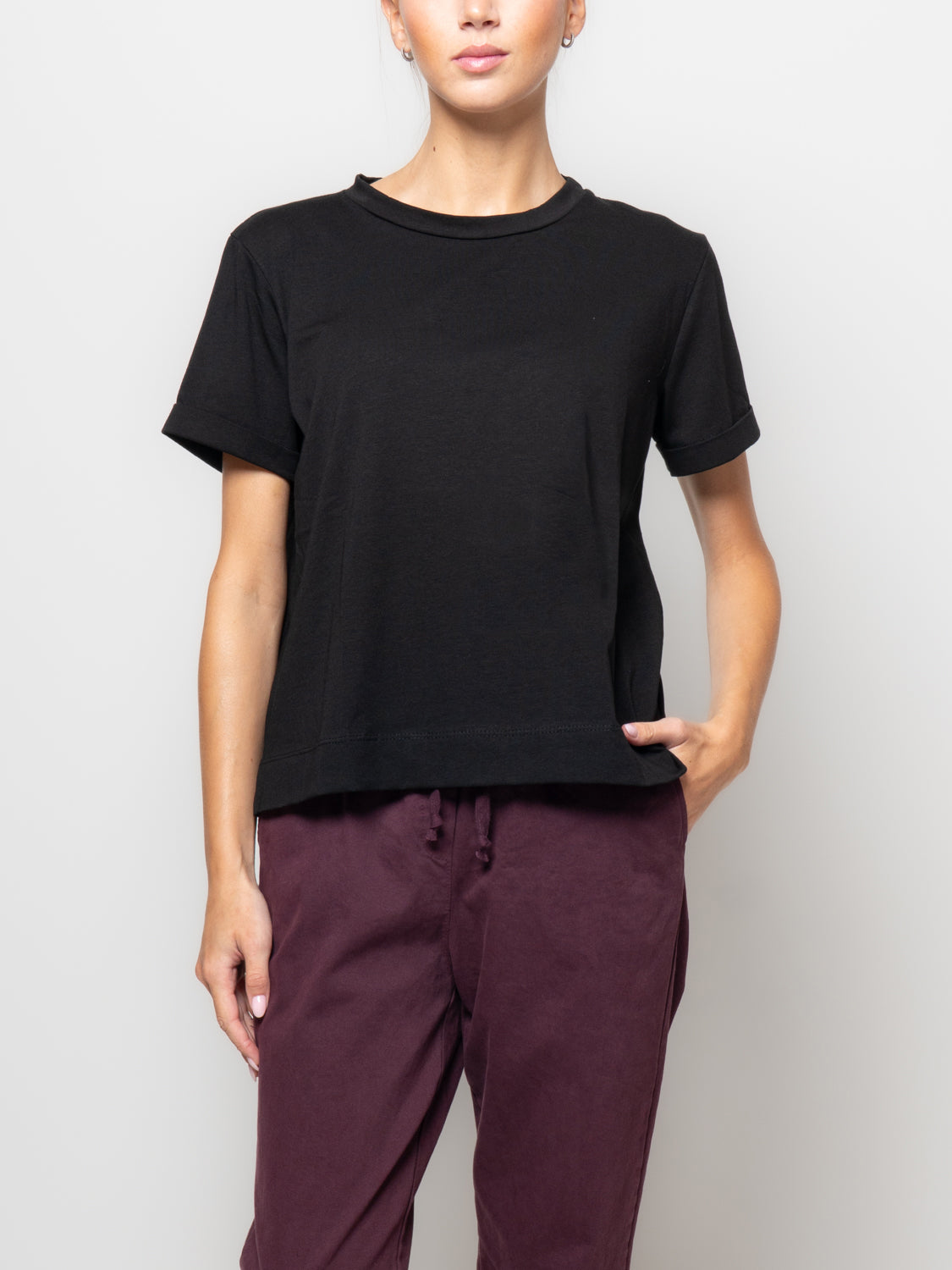 T-shirt con risvolto sulla manica