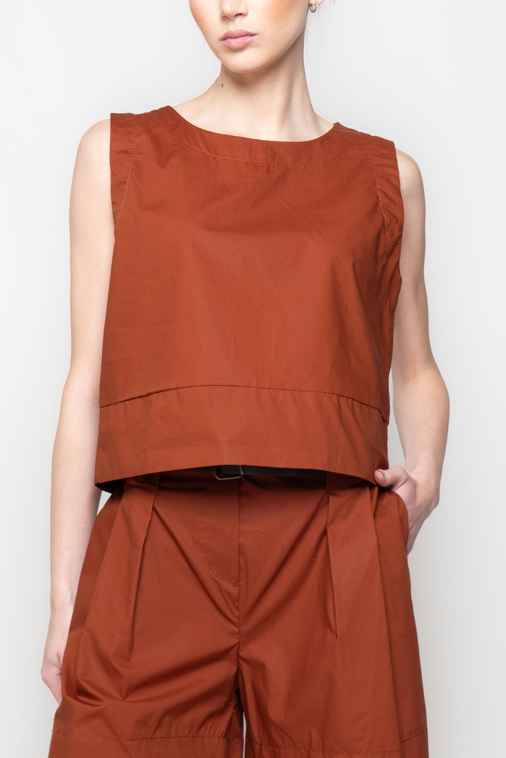 Top in cotone a scatola