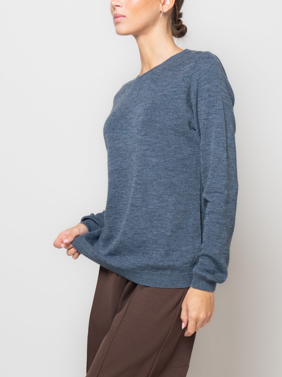 Maglia paricollo in misto lana