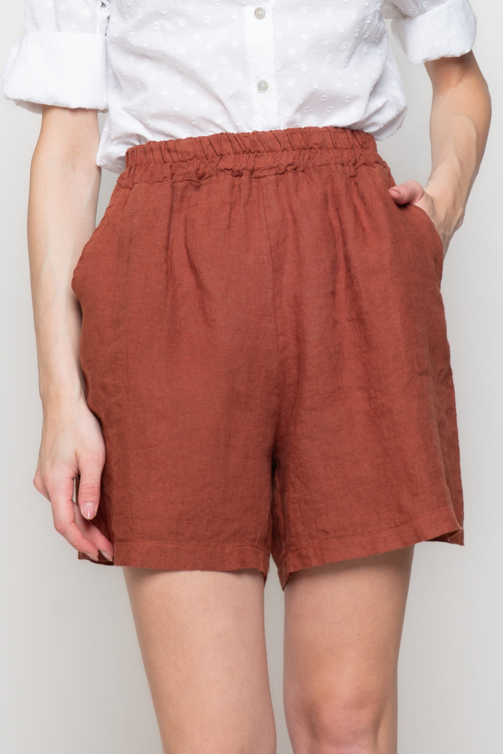Shorts in 100% Lino