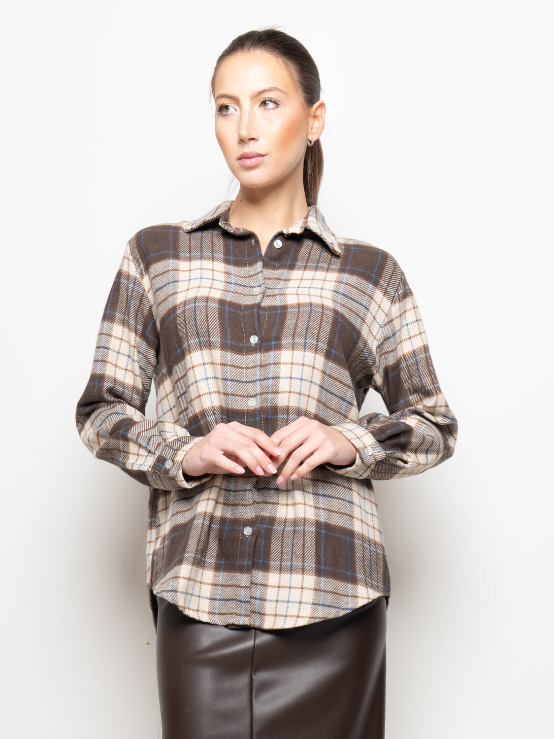 Camicia a quadri flanellata