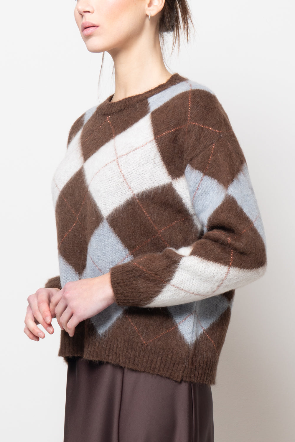 Maglia a rombi garzata