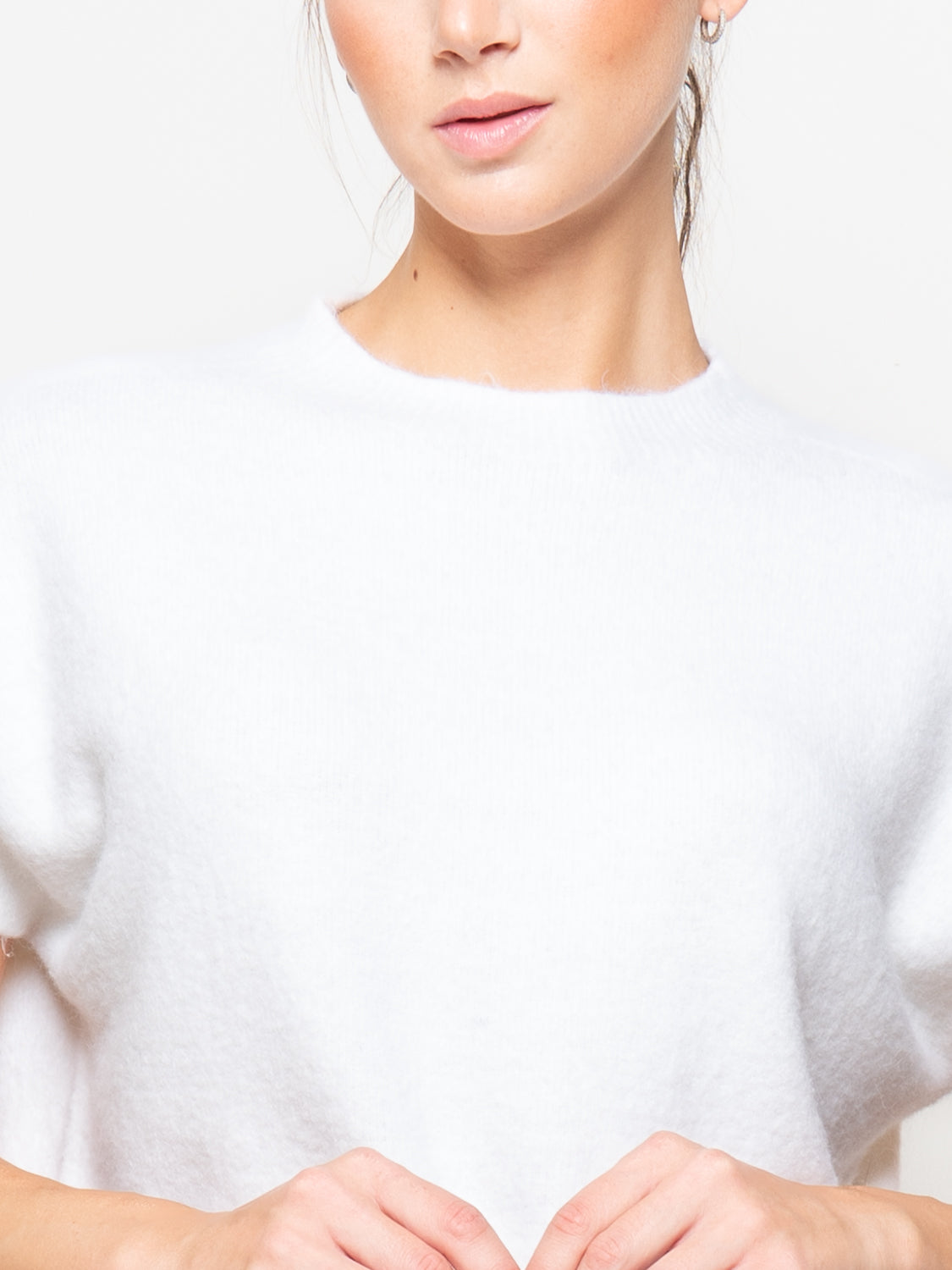 Maglia a scatola misto angora