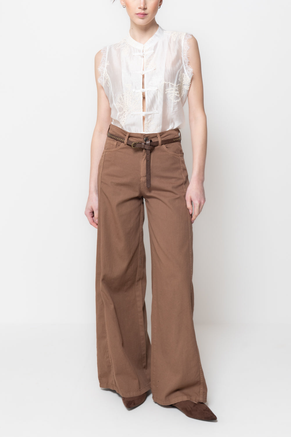 Pantaloni a palazzo con cuciture