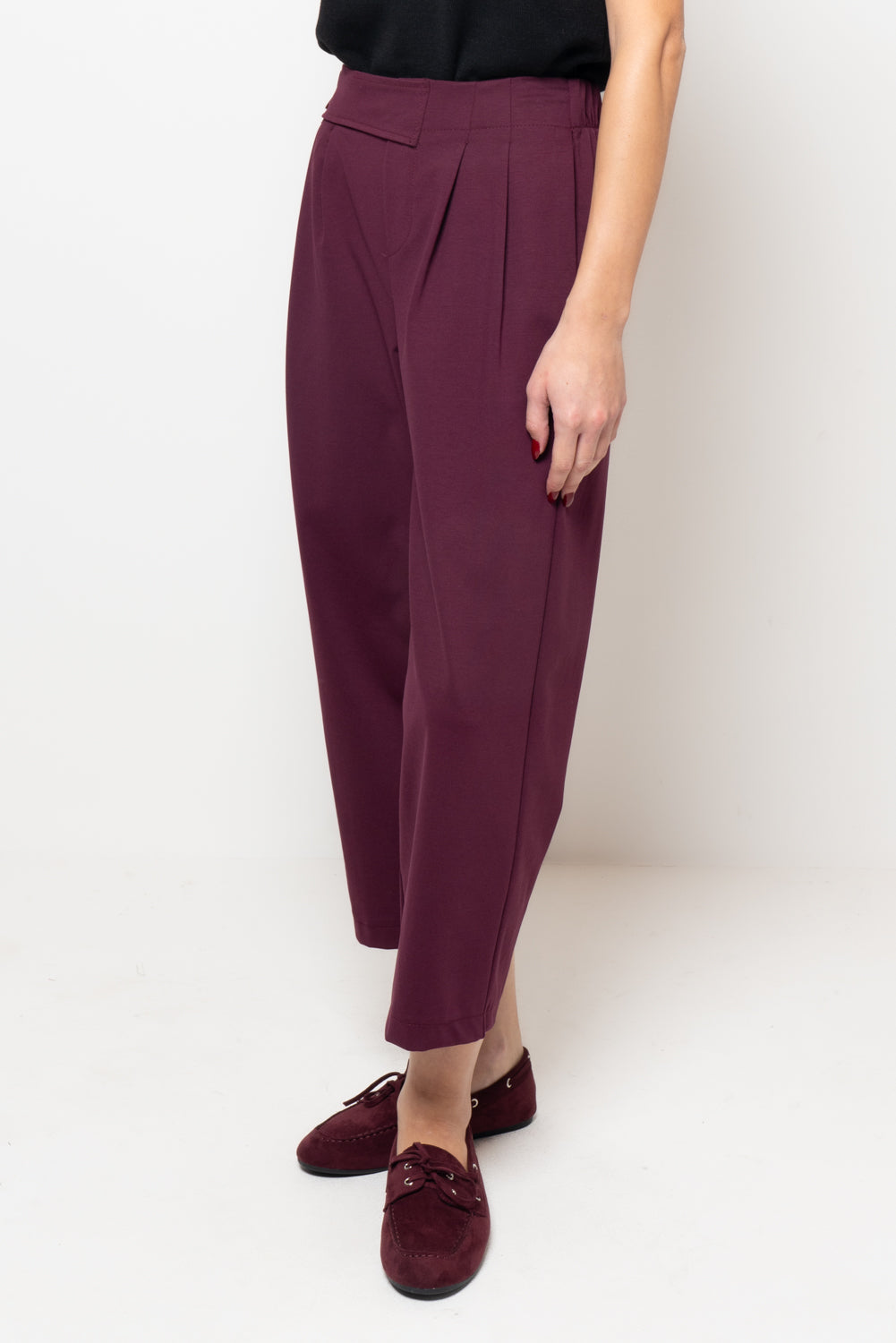 Pantalone in punto milano doppio bottone