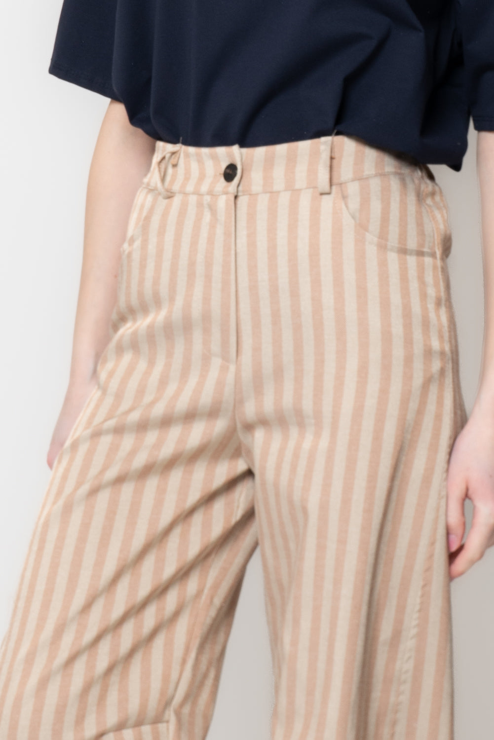 Pantalone Barrel a Righe