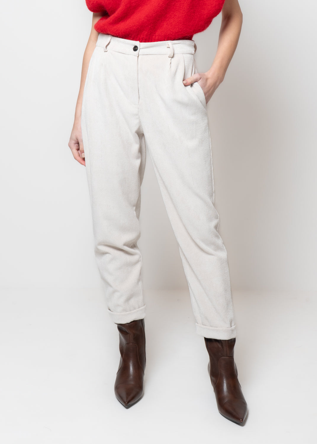 Pantaloni in velluto a sigaretta