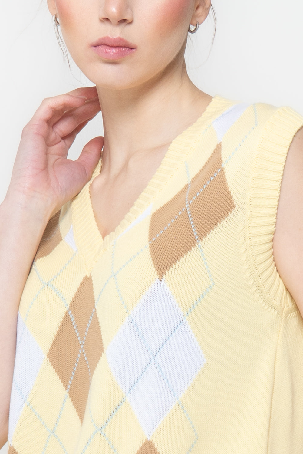 Gilet in Maglia a Rombi