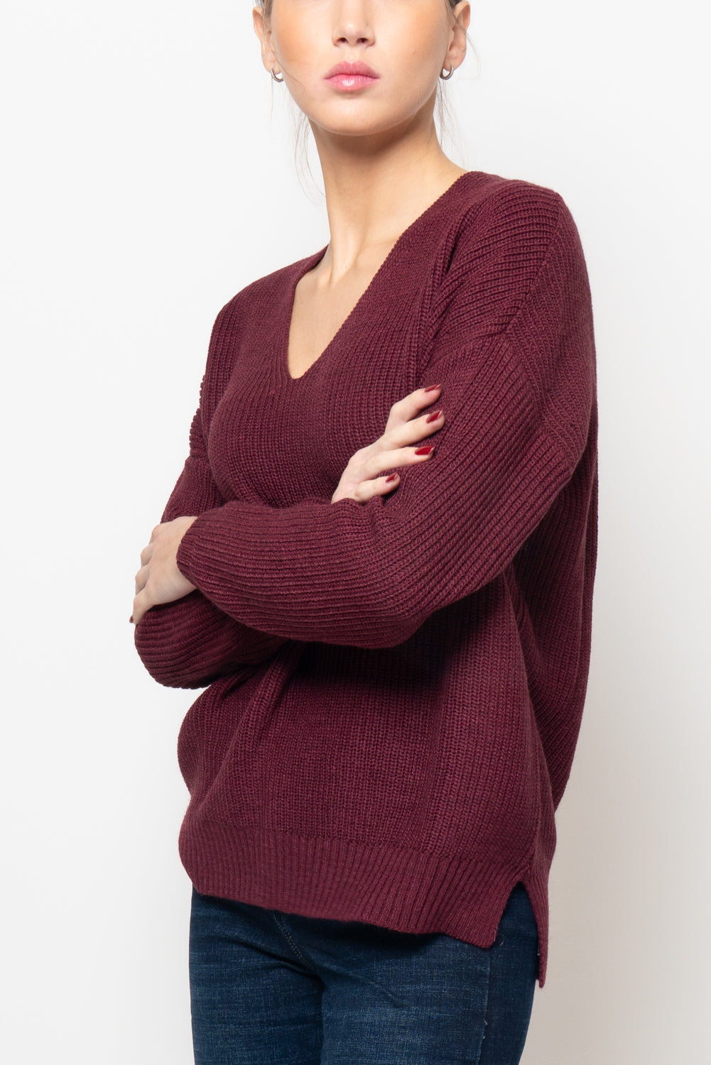 Maglia inglese scollo a V