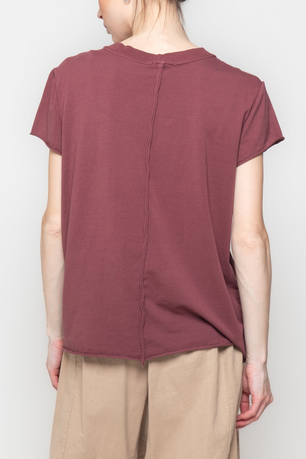 T-shirt Basica con Dettaglio Spalla