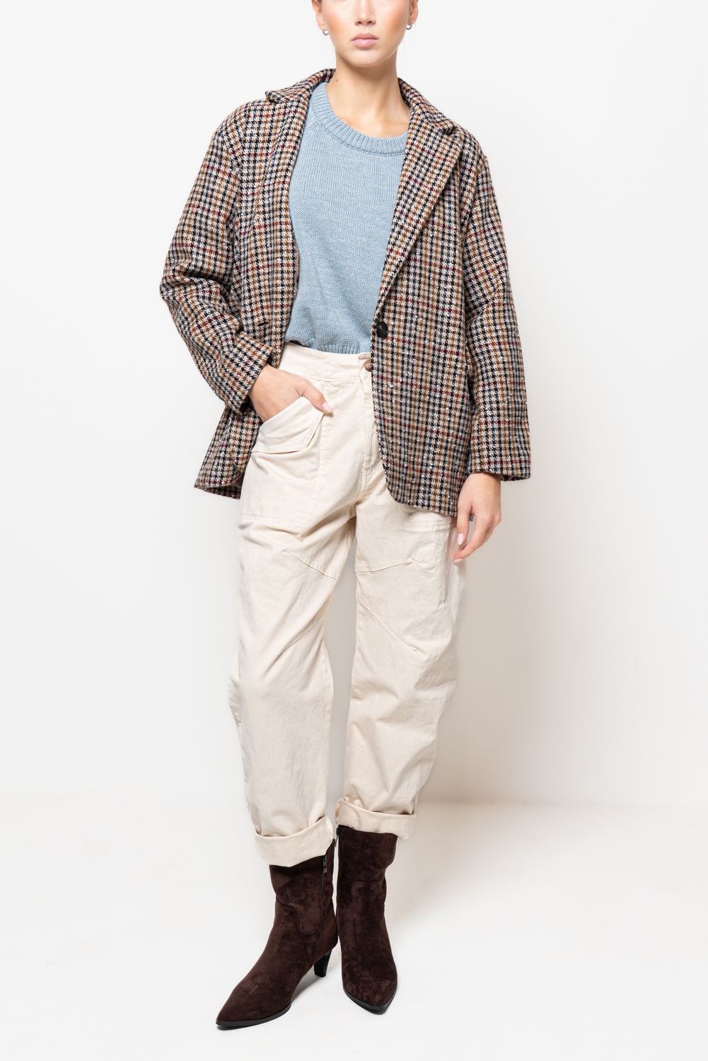 Giacca a quadri over