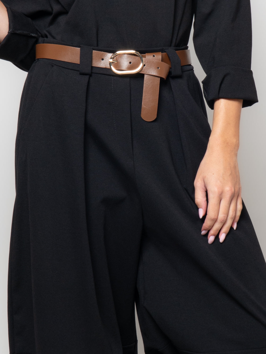 Pantalone barrel in punto milano