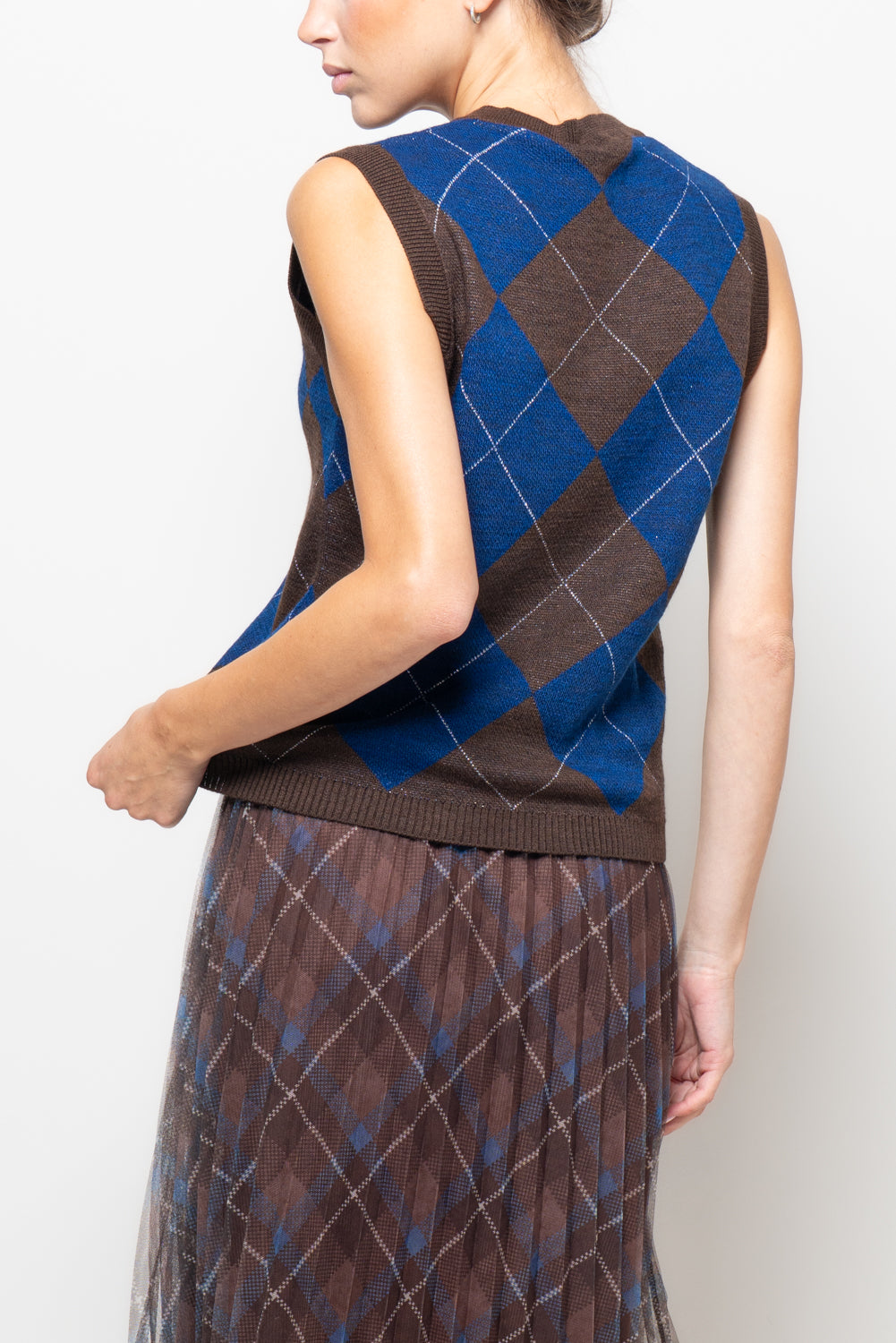 Gilet a rombi a corpetto