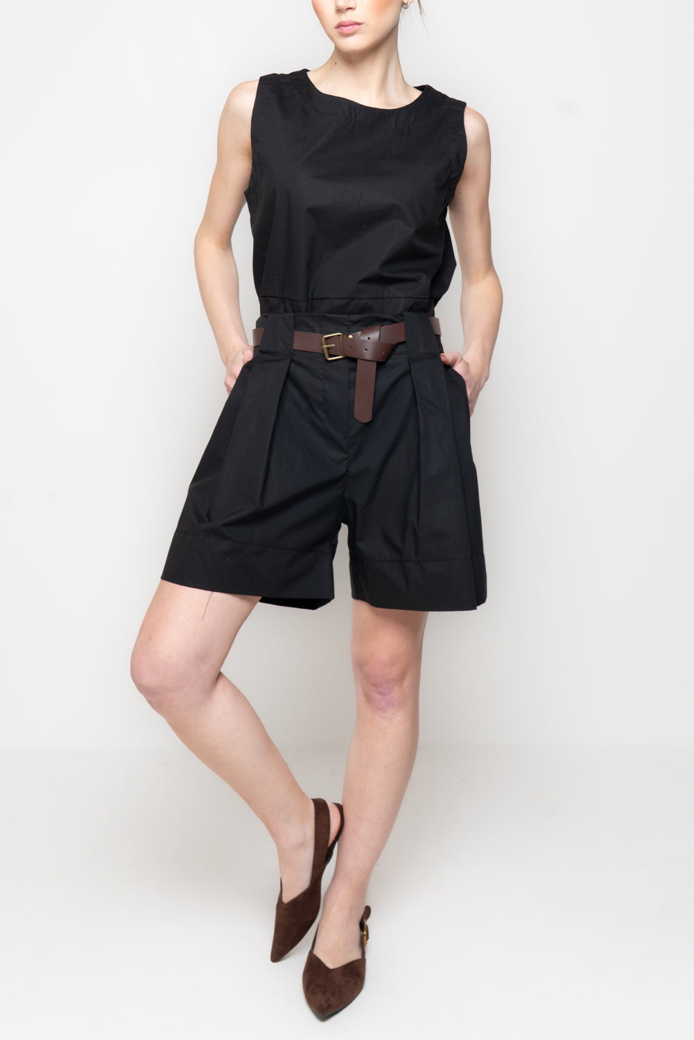 Shorts Svasati con Cintura Coordinata