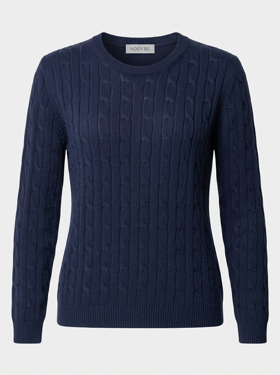 Maglia a Trecce in Cotone Leggero