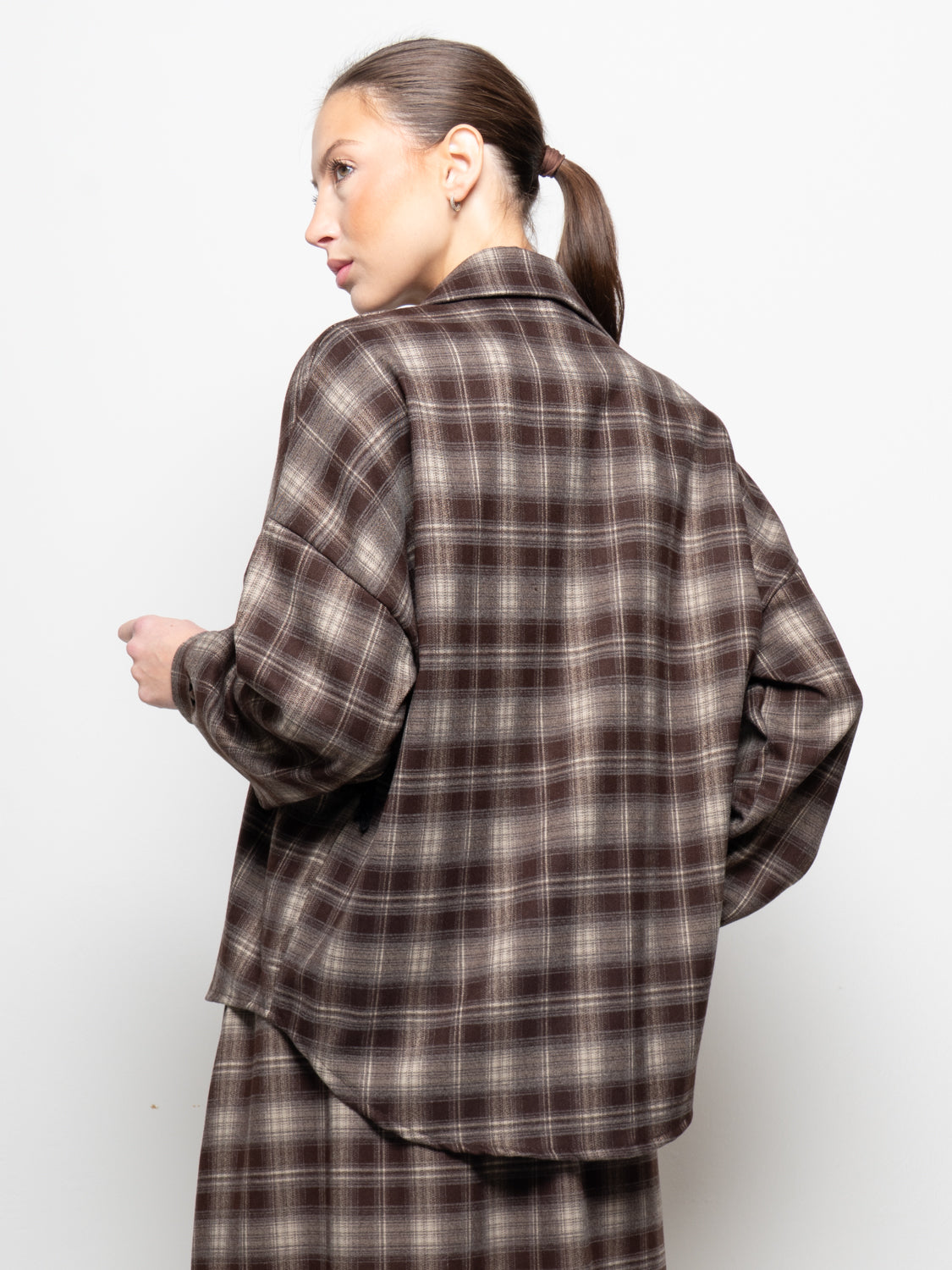 Camicia a quadri con frange