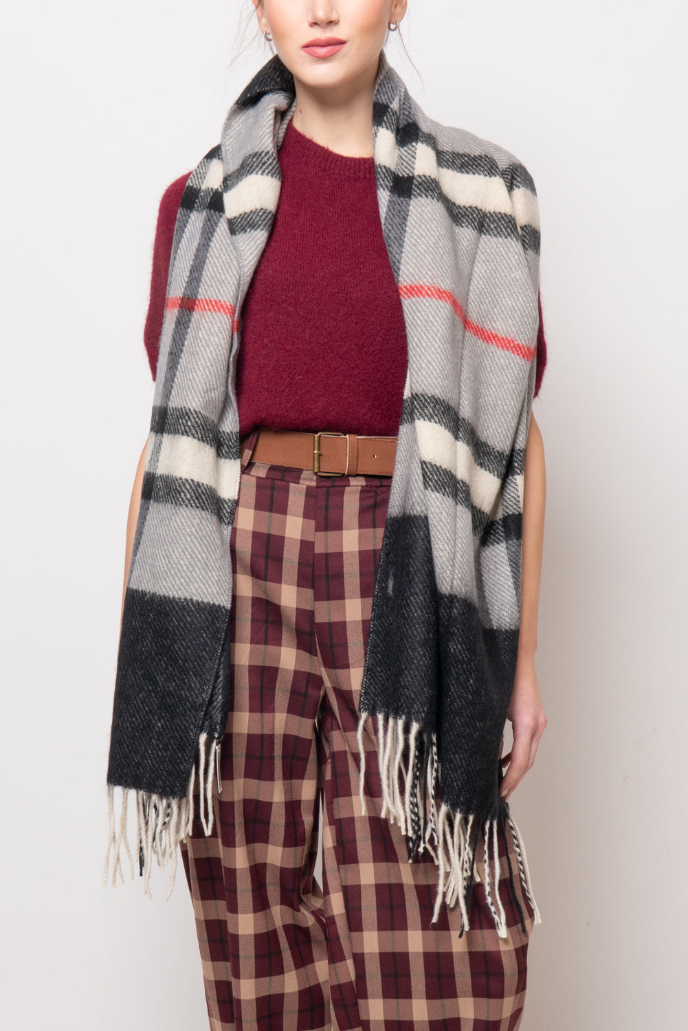 Sciarpa motivo scozzese