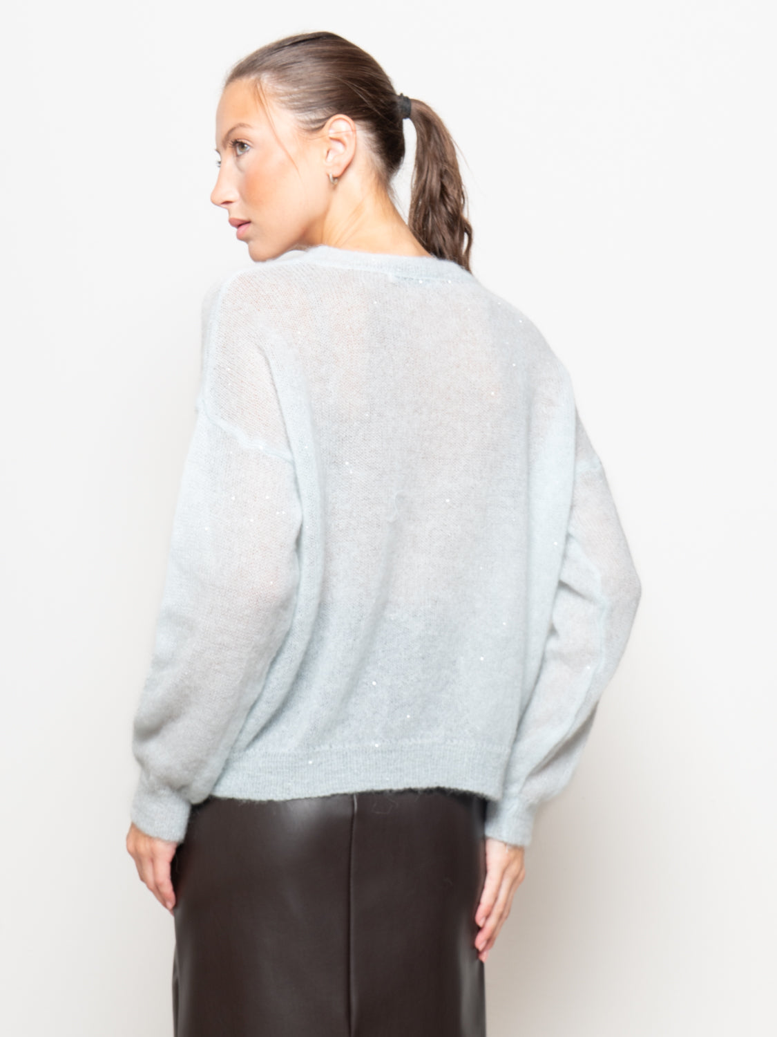 Maglia in alpaca con paillette
