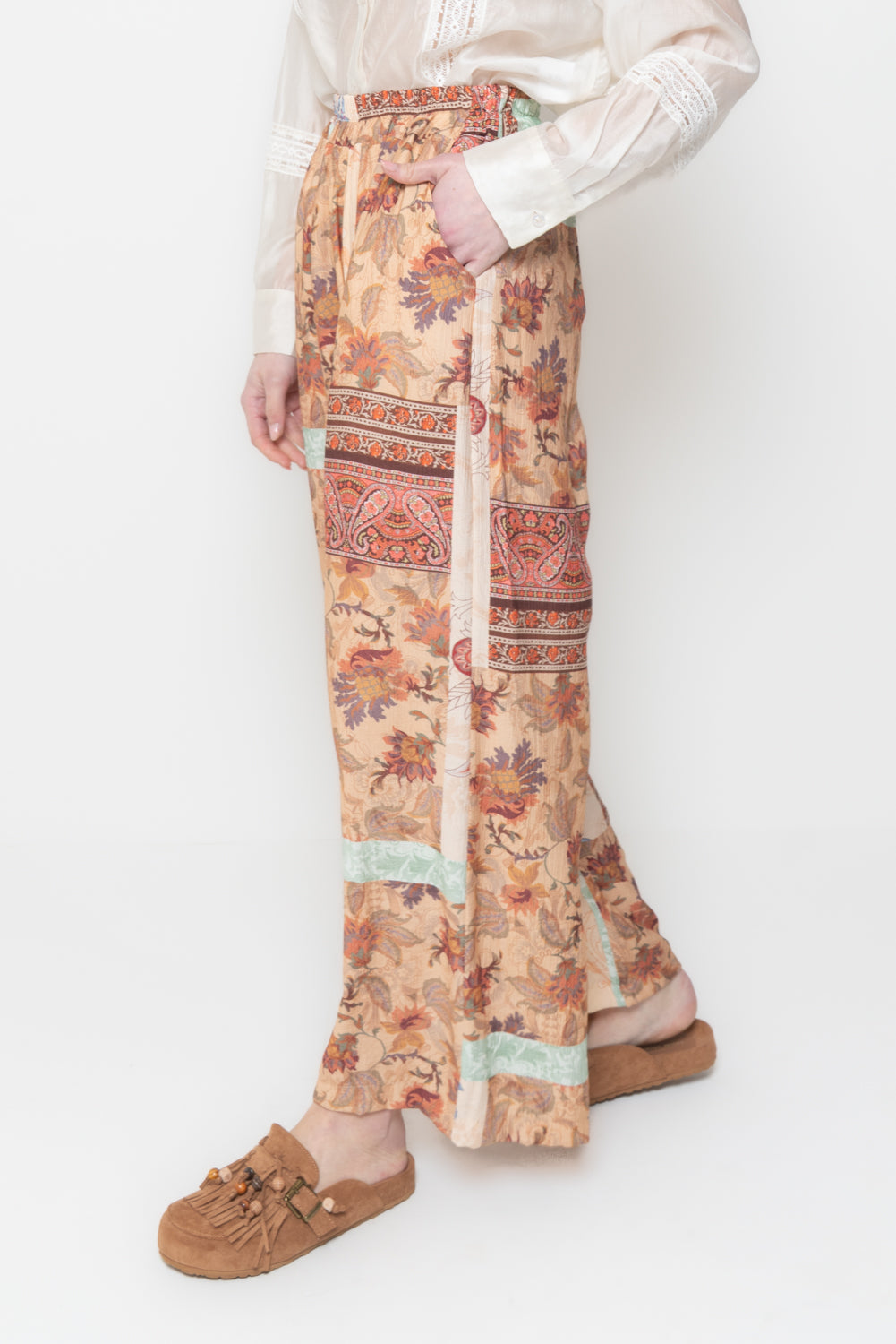 Pantaloni palazzo a fantasia