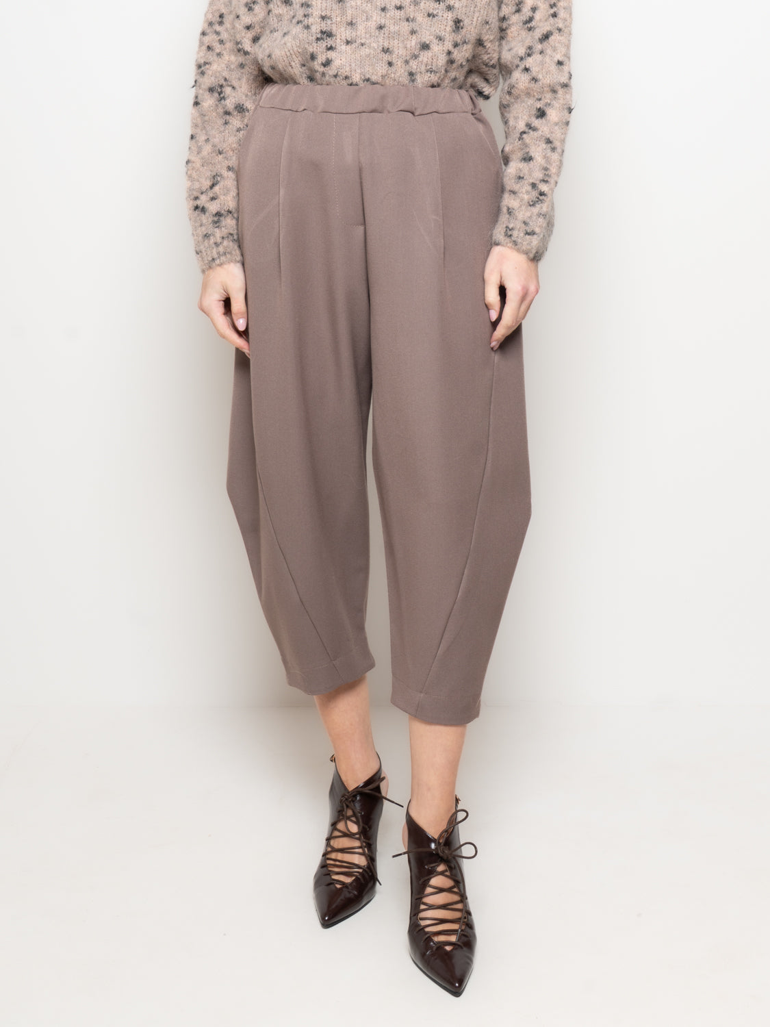 Pantalone baggy vita alta