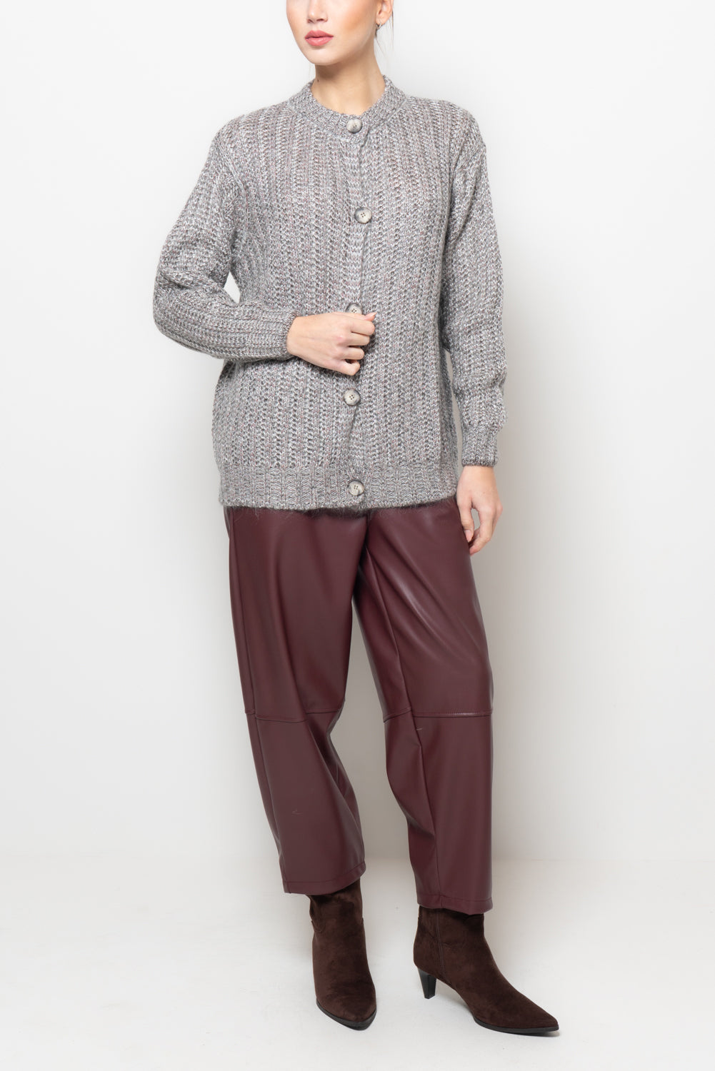 Cardigan misto mohair melange